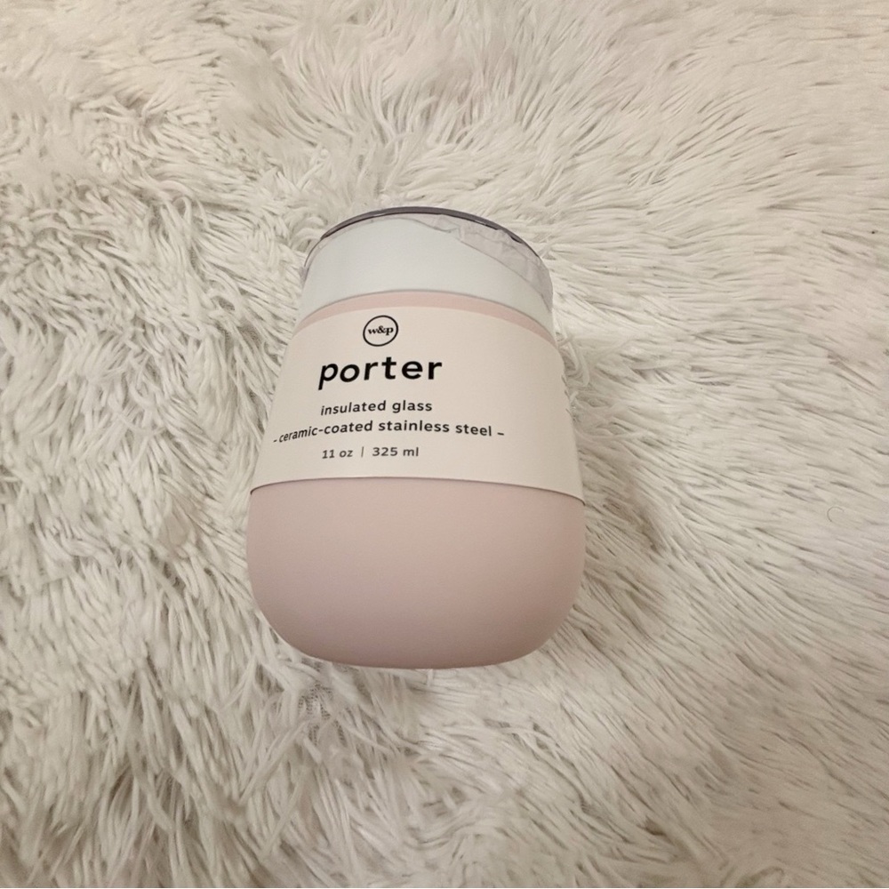 W&p Porter Insulated Glass ceramic coated stainless steel in Pink 11 oz